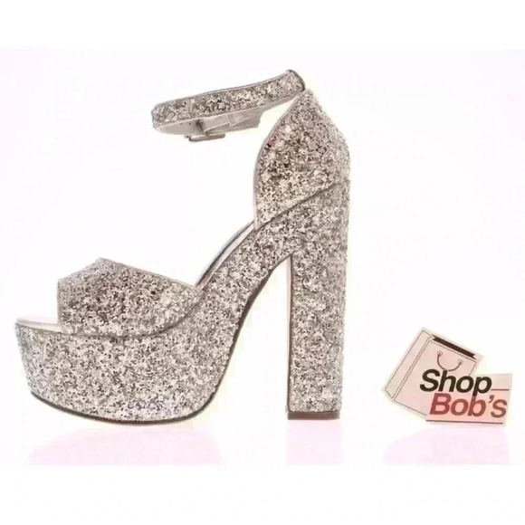 Women\'s Speed Limit 98 Okaley Platform Glitter New Years Party Heels Sz 5.5 $60